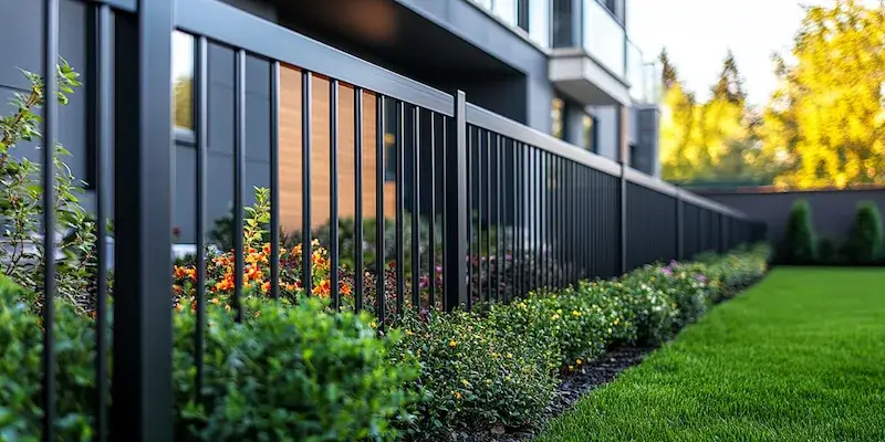 Moderne Gartengestaltung mit Zäunen aus Polen