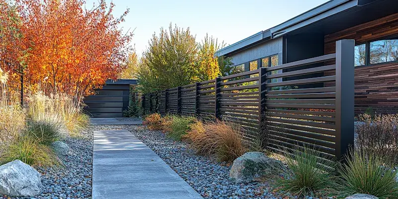 Alu Zäune aus Polen mit Montage