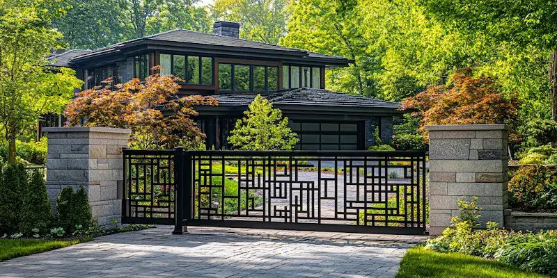 Moderne Zäune aus Polen