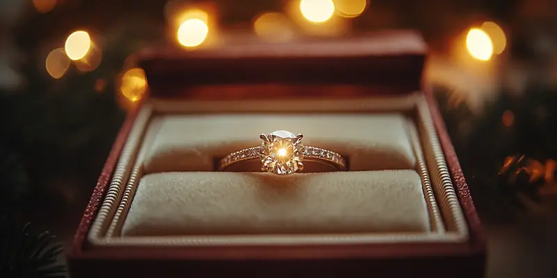 Pierścionek zaręczynowy na której ręce